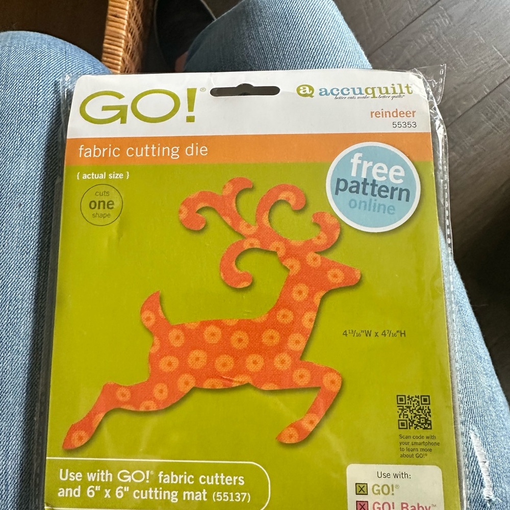 Orange Reindeer Fabric Cutting Die